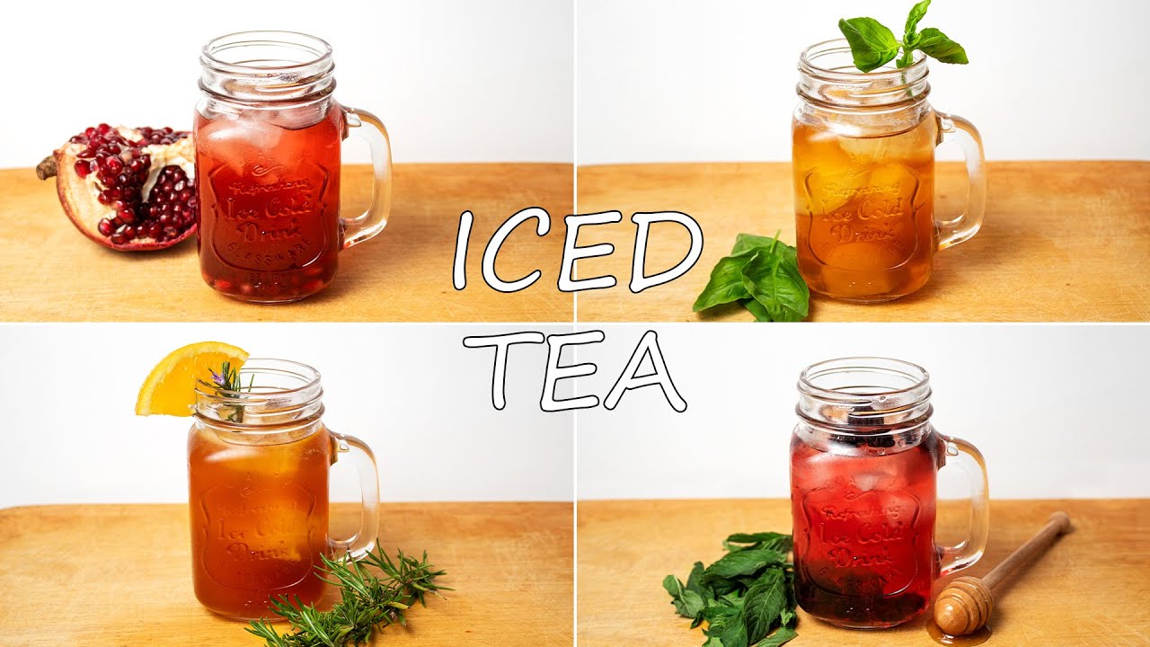 Homemade Iced Tea in 4 Flavors - Review + Tips /شاي مثلج (ايس تي)بأربع طرق لذيذة