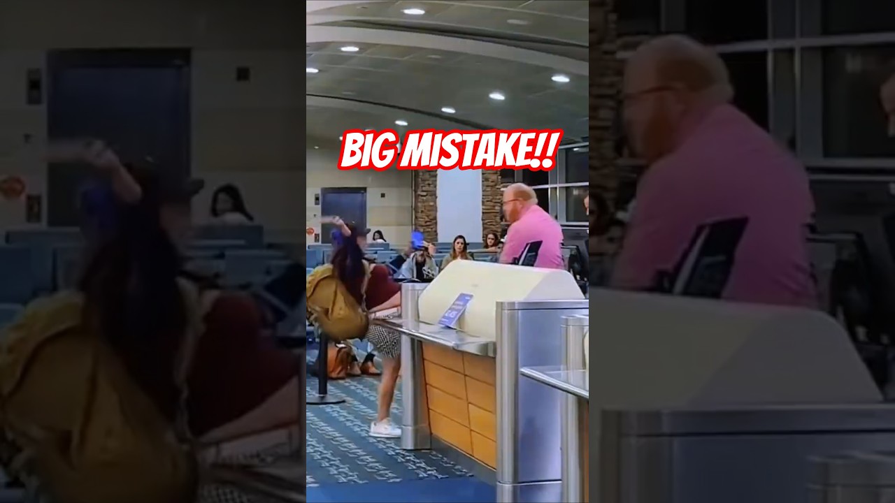 Cocky Karen Goes Wild at Airport Counter😱