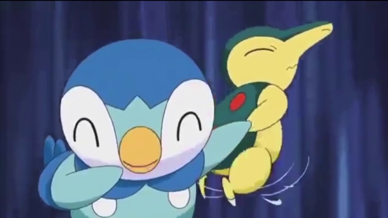 Piplup and Cyndaquil fight