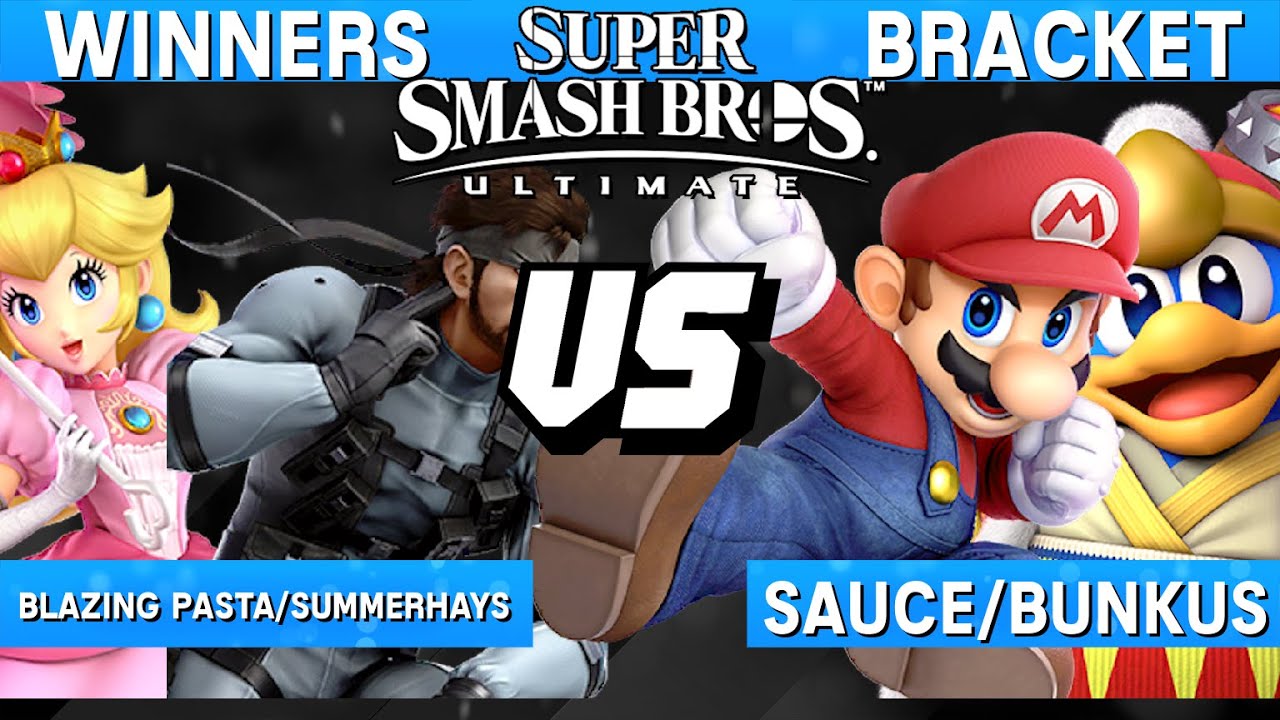 Smash Ultimate - Blazing Pasta/Summerhays (Peach / Snake) vs SAUCE/Bunkus (Mario / DDD) - CNB 188