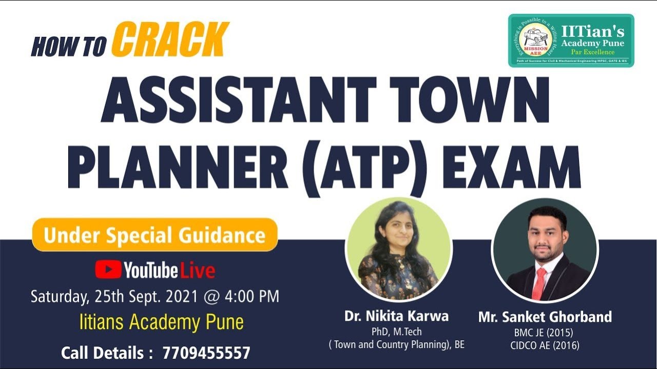 Assistant Town Planner (ATP) Recruitment | Dr. Nikita Karwa & Sanket Ghorband | IITian's Academy