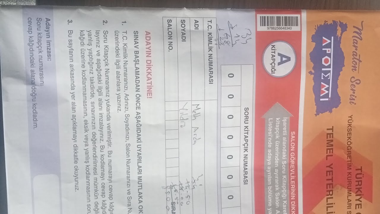 APOTEMİ TYT -TG- DENEMEM!(Kaç Net Geldi?)