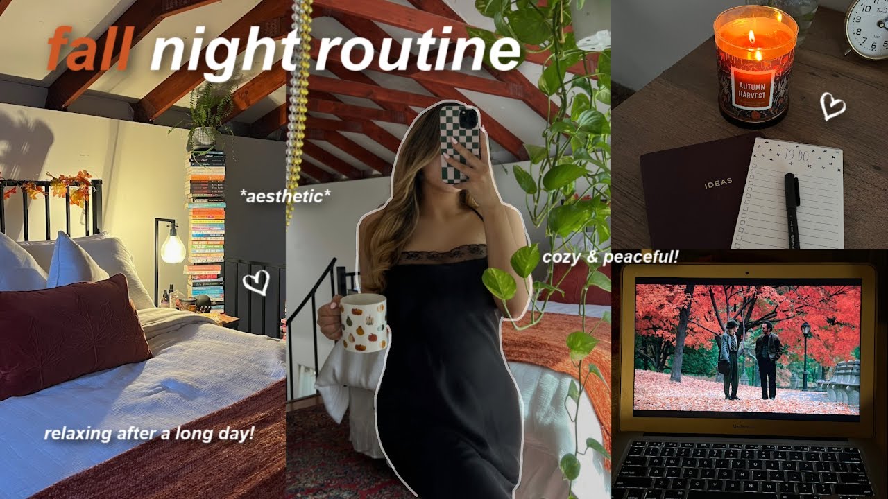 FALL NIGHT ROUTINE! cozy, relaxing, & productive🕯️🍂