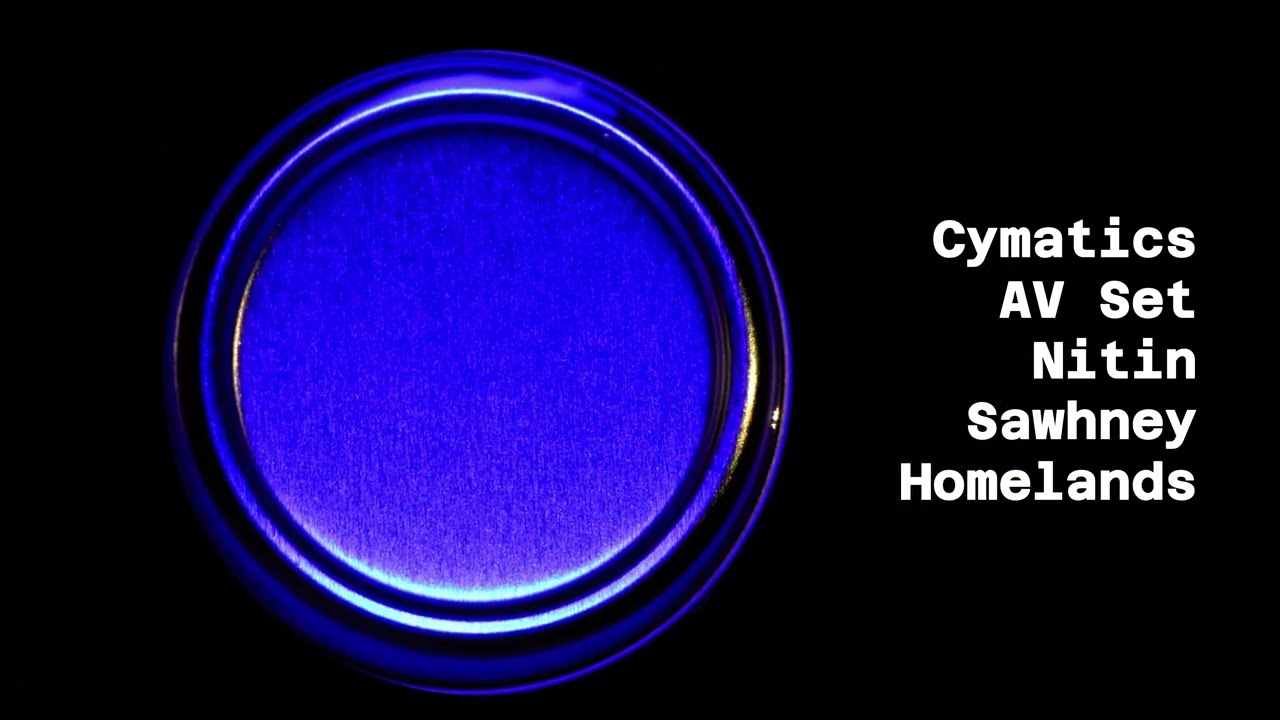 Cymatics AV | Homelands - Nitin Sawhney (Purple - Blue Frequency Set)