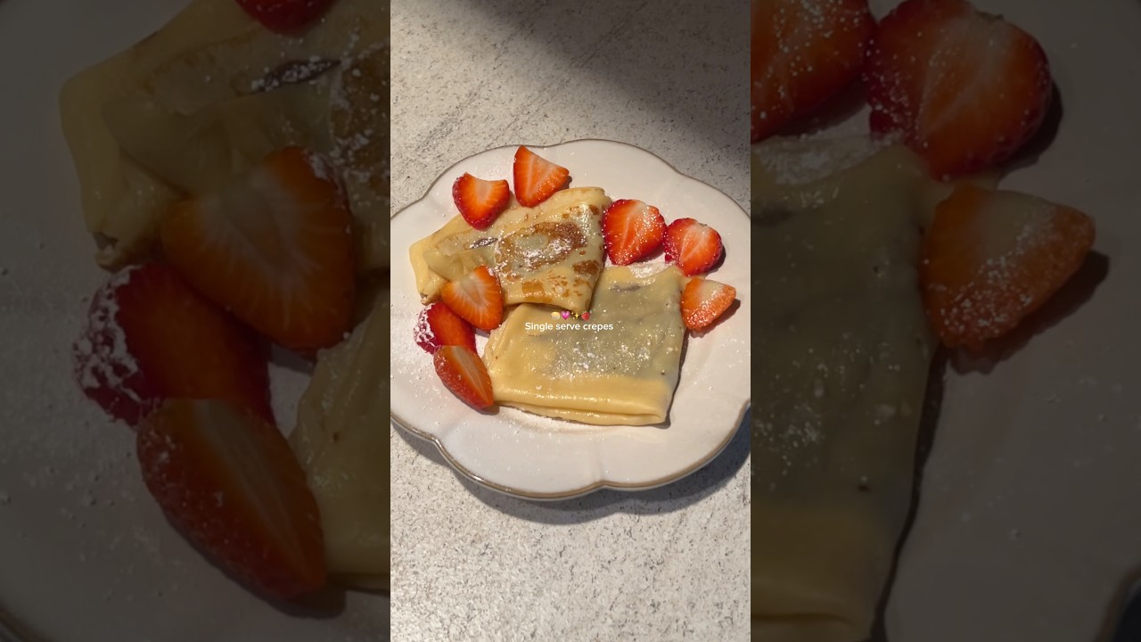 Single serve crepes recipe #baking #crepes