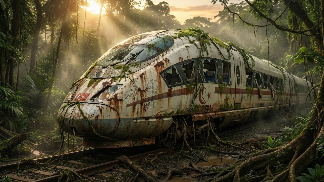 Forgotten Turkish YHT High-Speed Train Found in Jungle – Ultimate Restoration ASMR