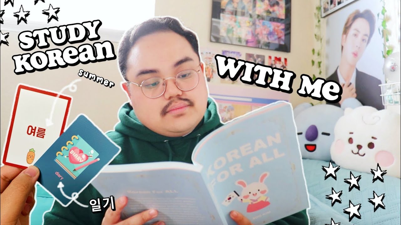 study korean with me (or try to LOL) 🇰🇷📚 ✰ feat. Soo & Carrots