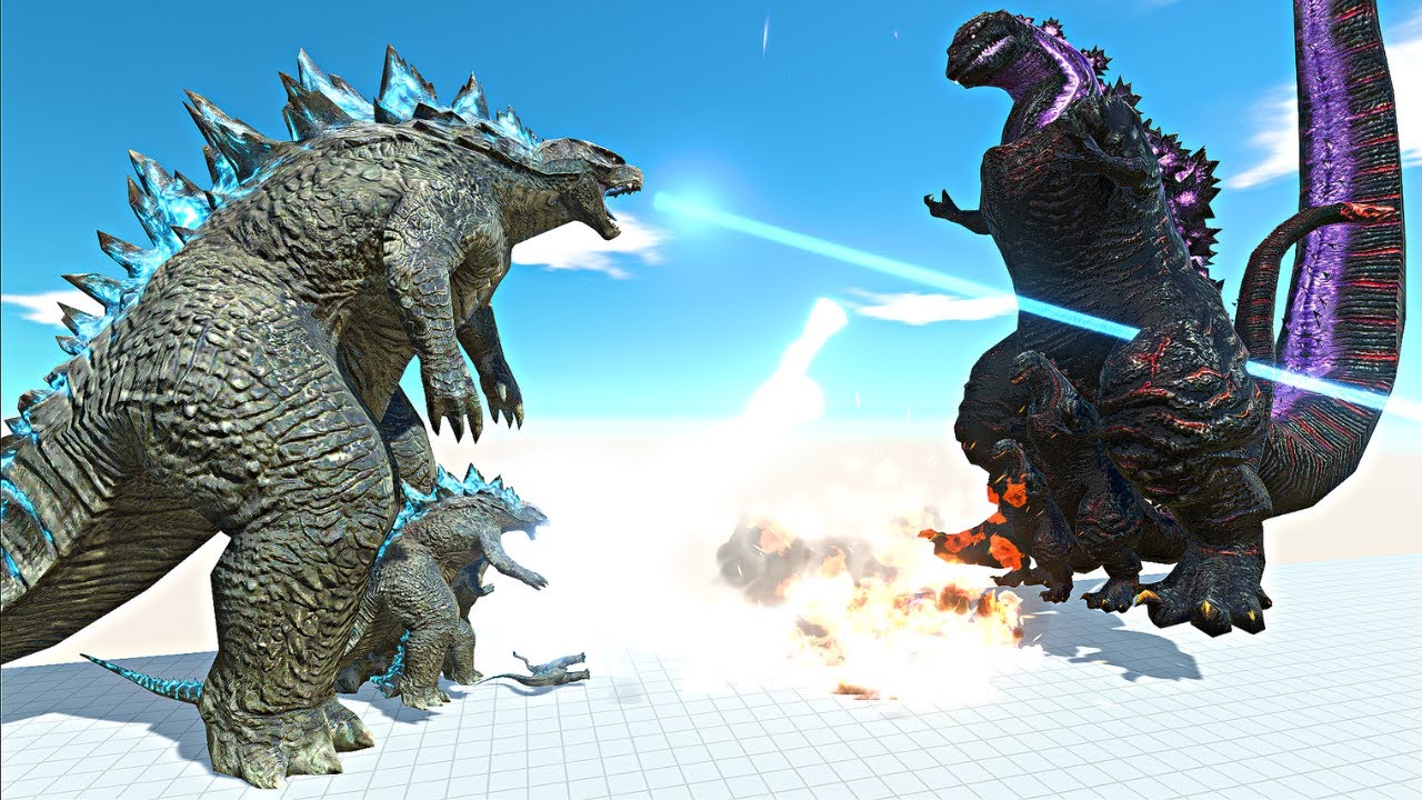Godzilla Battle in Epic Arena | Growing Godzilla 2014 vs Growing Shin Godzilla - ARBS