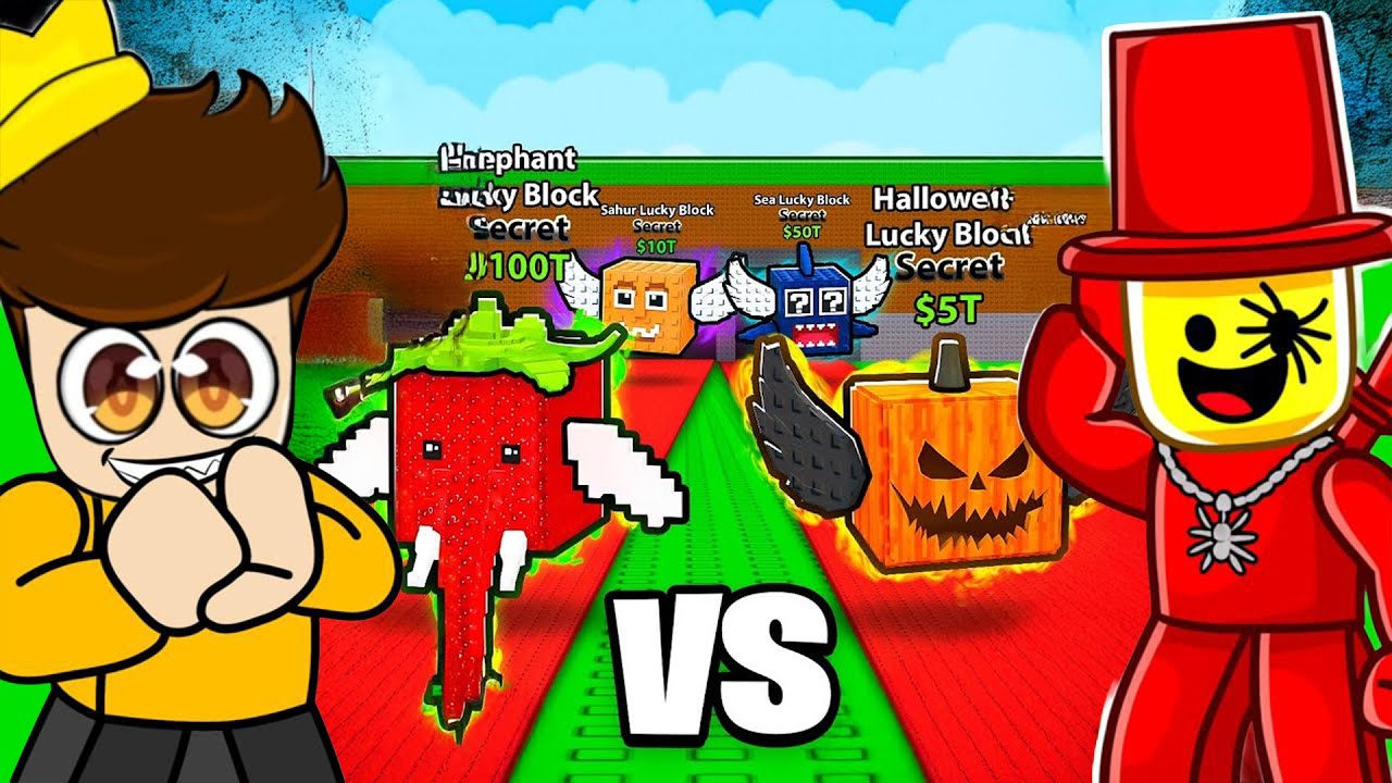 Extreme Lucky Block Race with My YouTuber Friend in Steal a Brainrot! 😱🔥