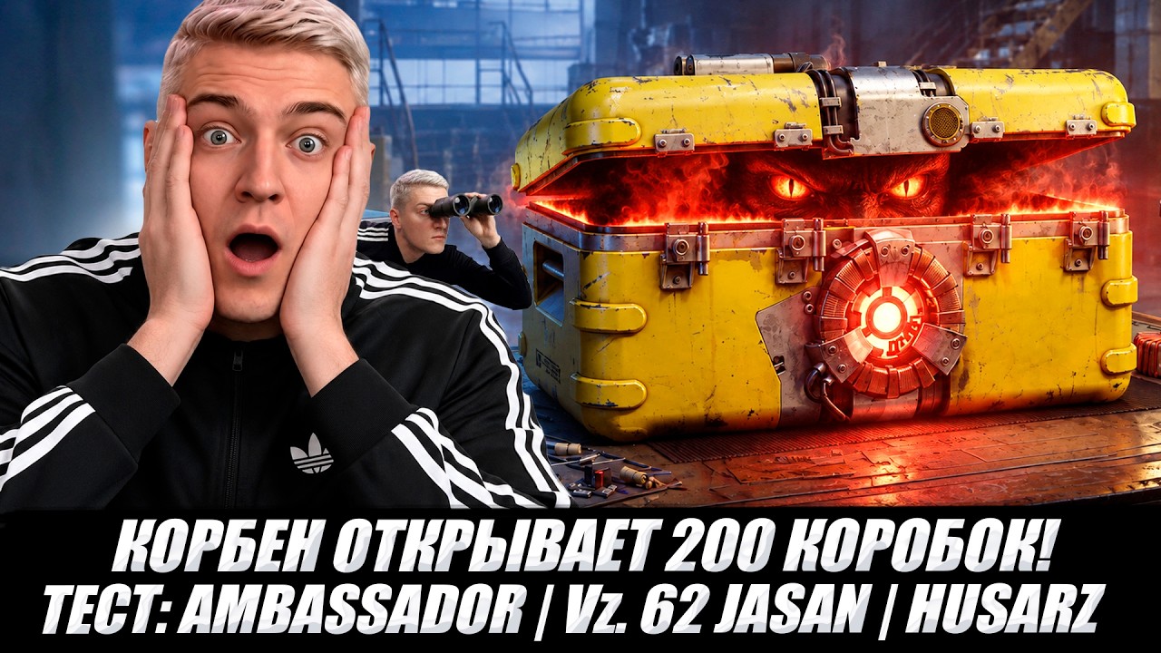 KORBEN OPENS 200 LOOT BOXES!🔥NEW TANK TEST: AMBASSADOR | Vz. 62 JASAN | HUSARZ🔥