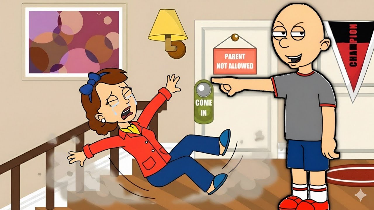 Classic Caillou Pushes Doris Down the Stairs | Grounded