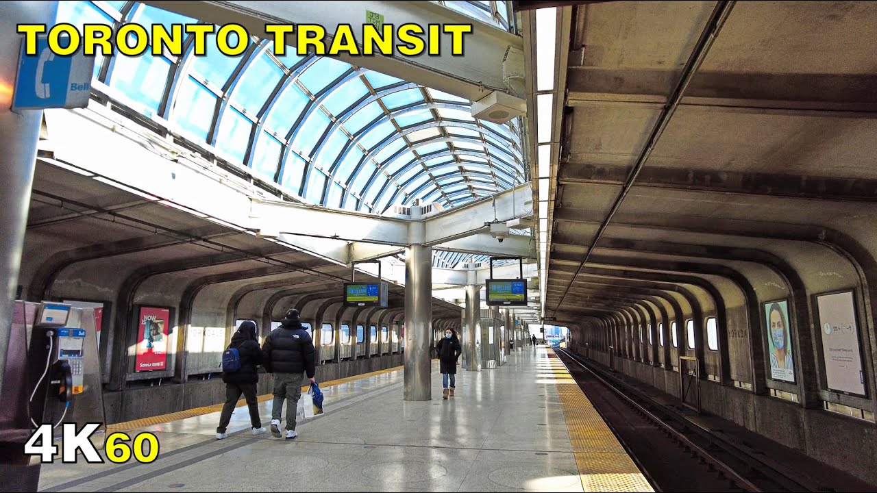 Toronto Subway From Yorkdale to Eglinton West Station (March 14, 2021)