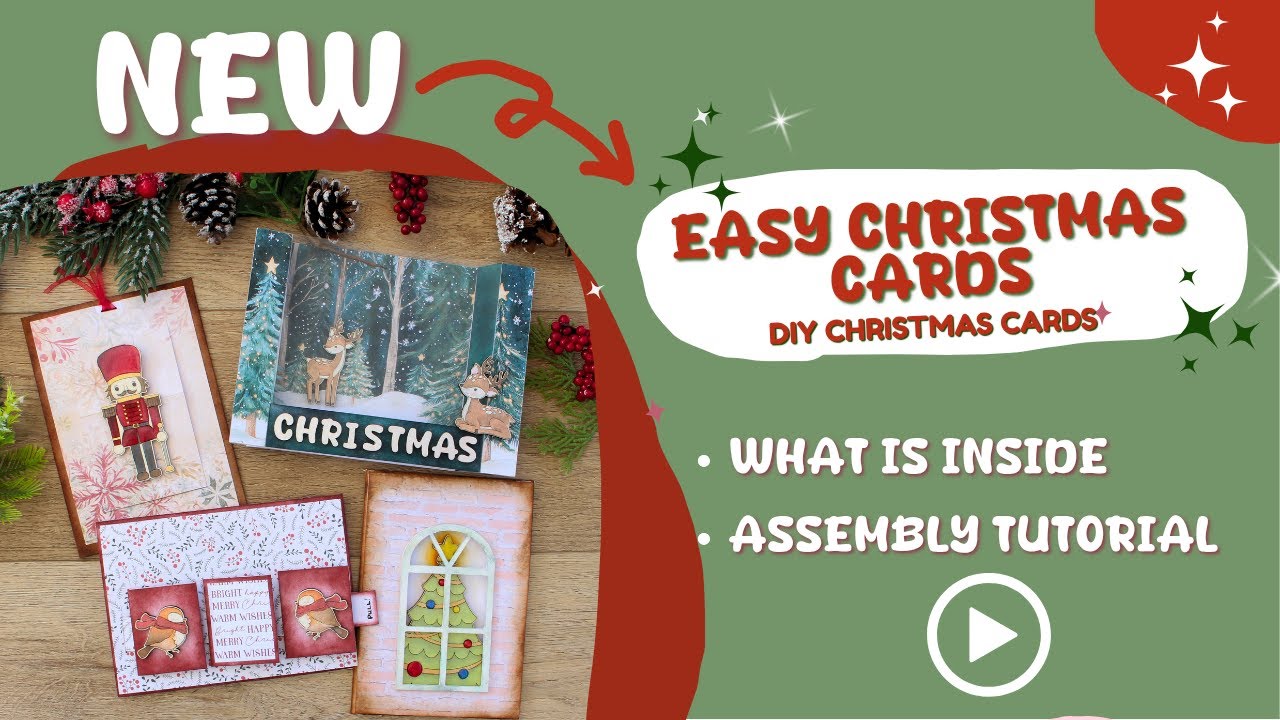 DIY Christmas Cards with Acrylic Templates | Easy Handmade Card Kit Tutorial