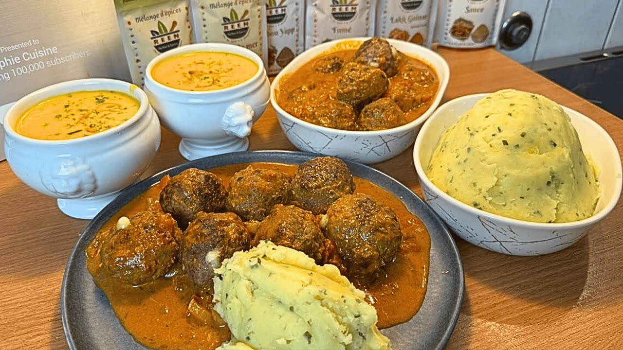 Boulettes de Viande au Fromage Fondant 🧀 bou saf! - akk Écrasé de Pomme de Terre