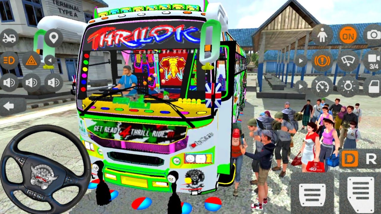 💥 BUSSID Realistic Steering Wheel Gameplay | Smooth Driving Video 
