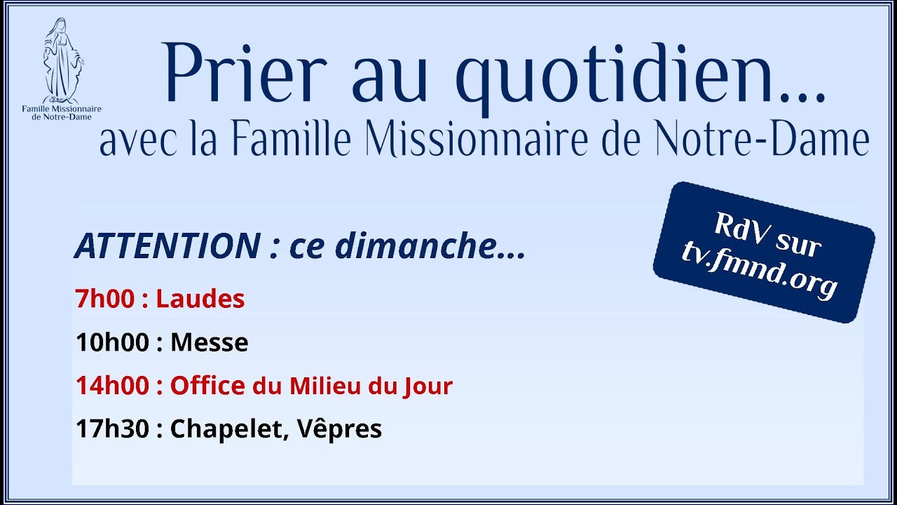 Office du milieu du jour du dimanche 15 mars 2026
