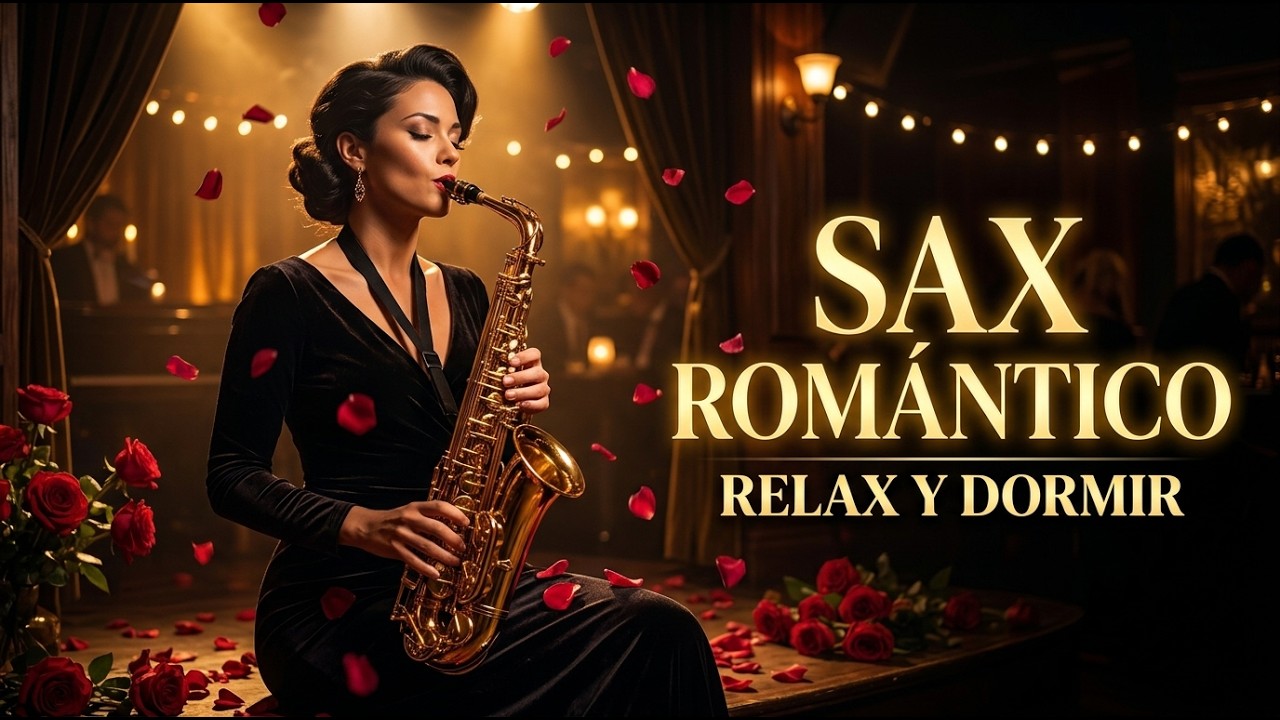 Sax Romántico para Dormir Profundo y Relajarse | Música Suave de Saxofón Nocturna para Descanso