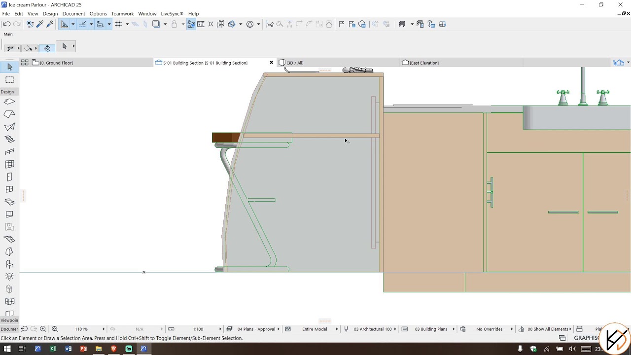 Ice cream Parlour Design in Archicad