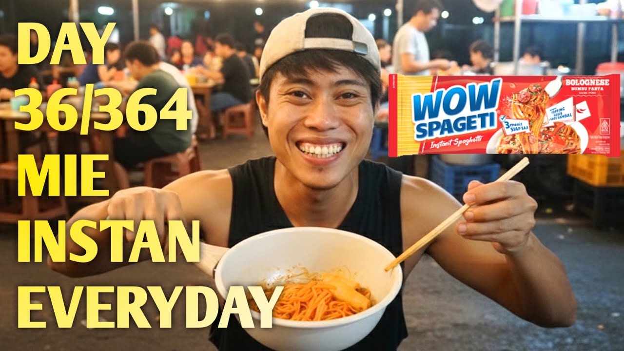 HARI KE 36/364 MAKAN MIE INSTAN TIAP HARI TANPA SAYUR TANPA TELUR - WOW SPAGETI BOLOGNESE PEDAS