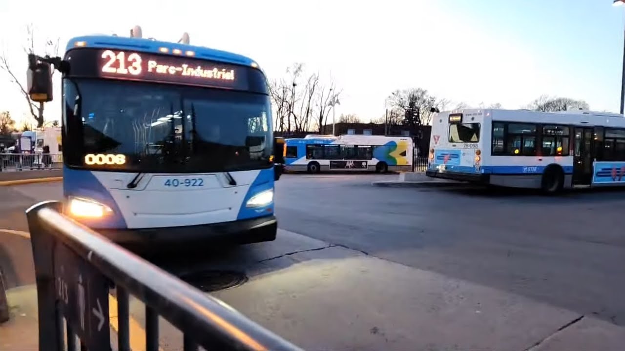 LIVE STM New Flyer XE40 electric bus ride on the 213 route - Fri., December 22, 2023 at 4:00 PM