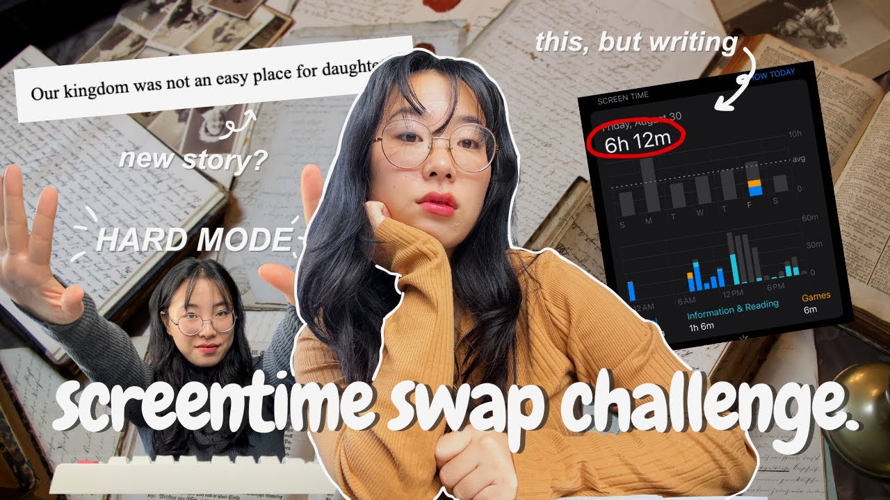 🌩️ swapping my screen time with writing // writing vlog