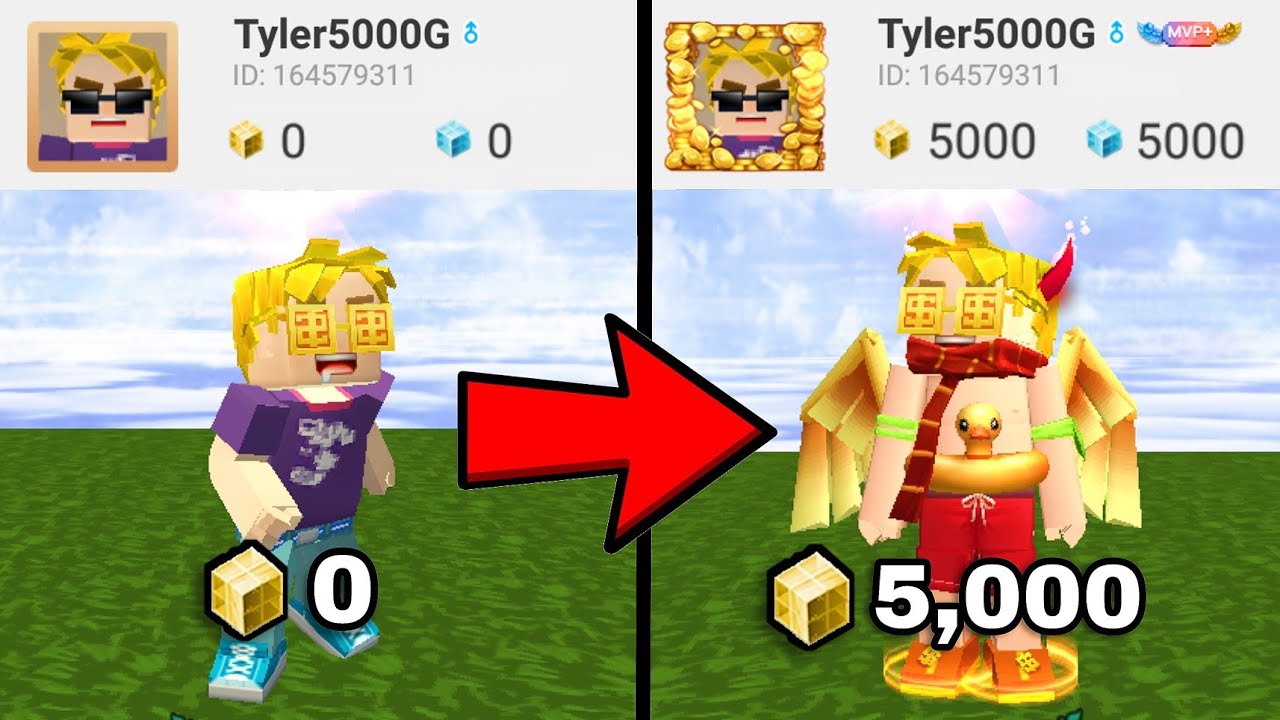 I Spent $5,000 G-Cubes to MAX a NEW ACCOUNT in Blockman Go - BedWars