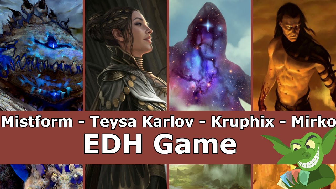 Mistform vs Teysa Karlov vs Kruphix vs Mirko Vosk EDH / CMDR game play for Magic: The Gathering