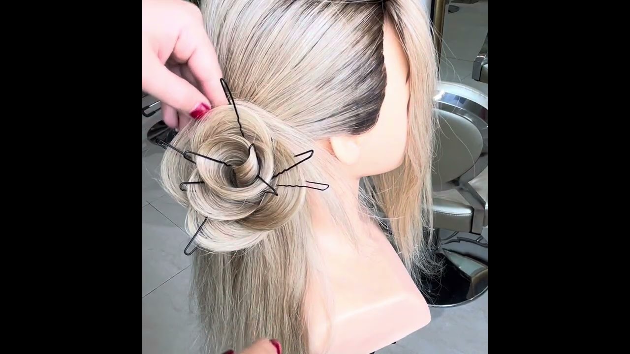 Amazing rose in 10 min #hairstyle #hairstyletutorial #hairupdos #hairstyles #bride