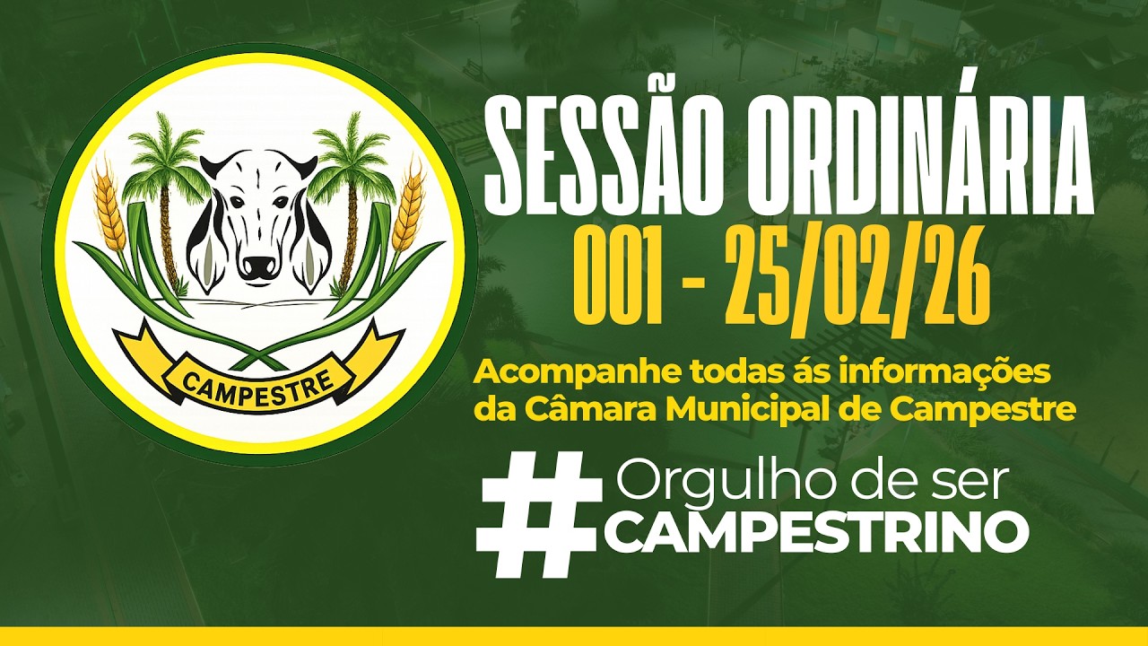 Sessão Ordinária 001 - 002 de Fevereiro de 2026