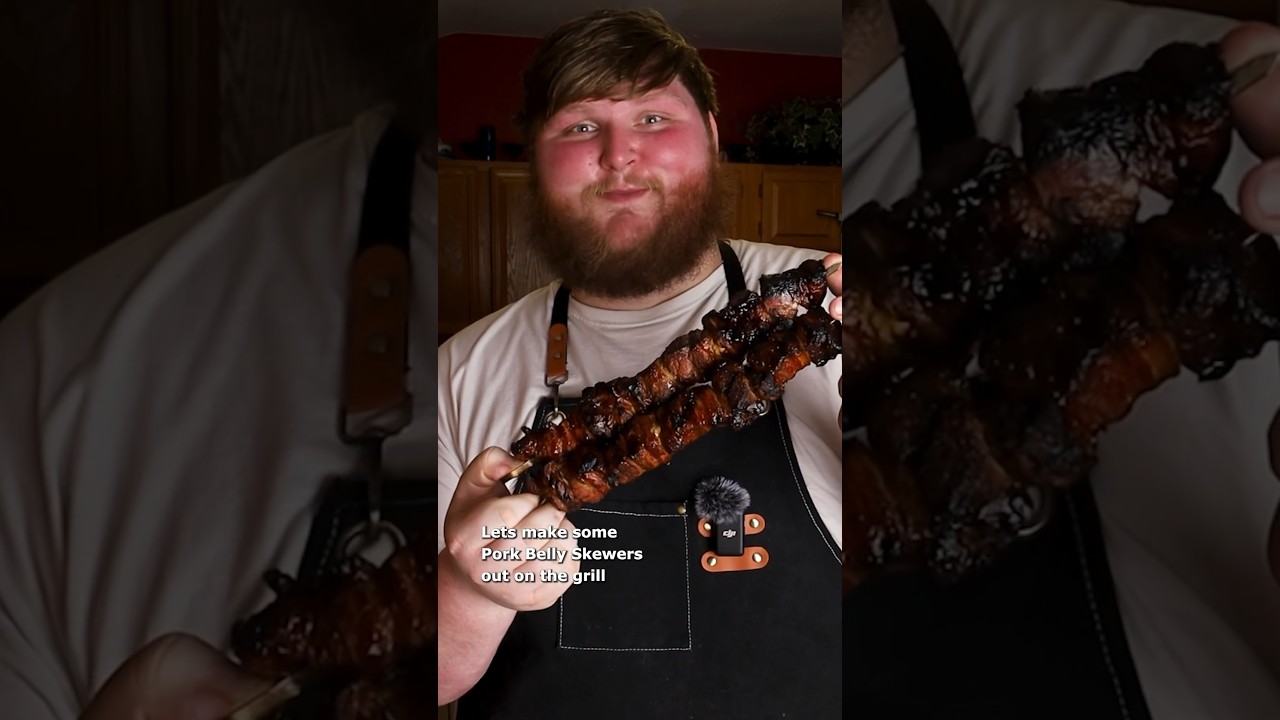 These were so unbelievably good #pork #porkbelly #skewers #grilling #grill #bbq #chef