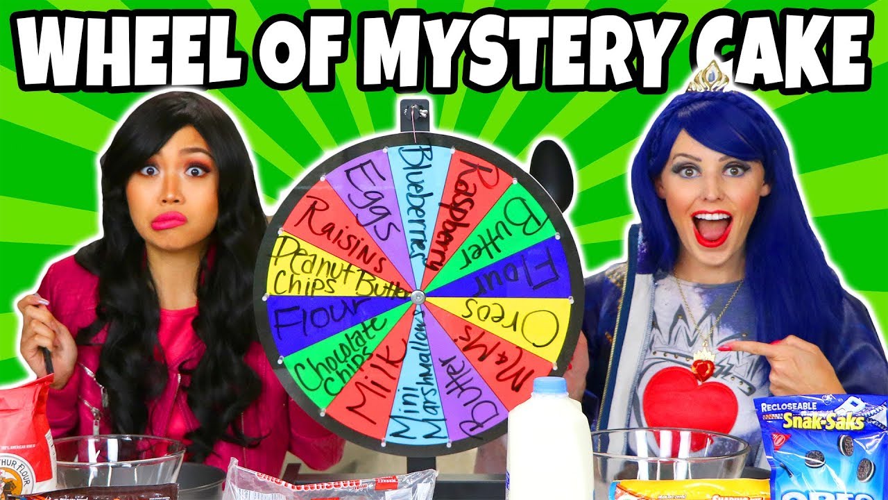 MYSTERY WHEEL OF CAKE CHALLENGE. (Descendants 2 Parody) 2018