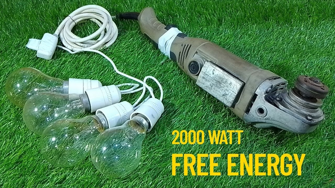 How To Make Free Electricity Generator From Angle Grinder 220v Real Magnet Free Energy