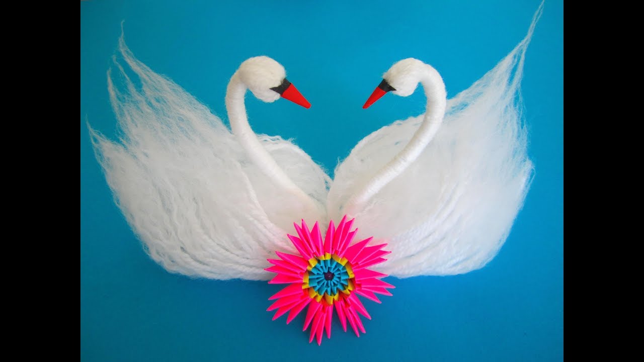 DIY: Swans from yarn/Schwäne aus Garn