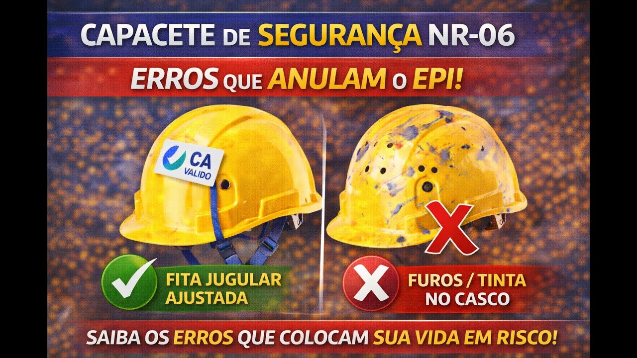 Você Está Usando o Capacete Certo? Regras da NR-06 Que Salvam Vidas