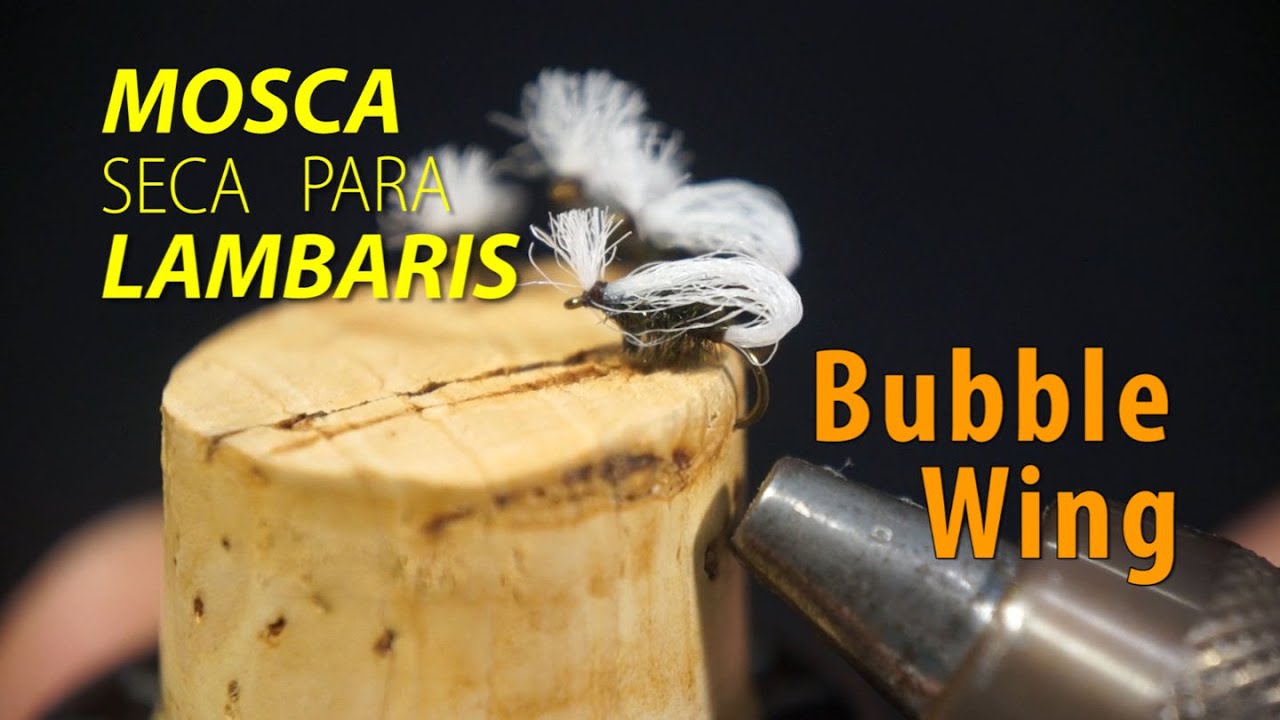 Isca de fly para lambaris: mosca seca Bubble Wing