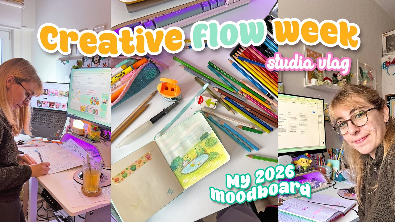 A slow week in my studio: Balancing Small Business with creative flow & My 2026 Moodboard