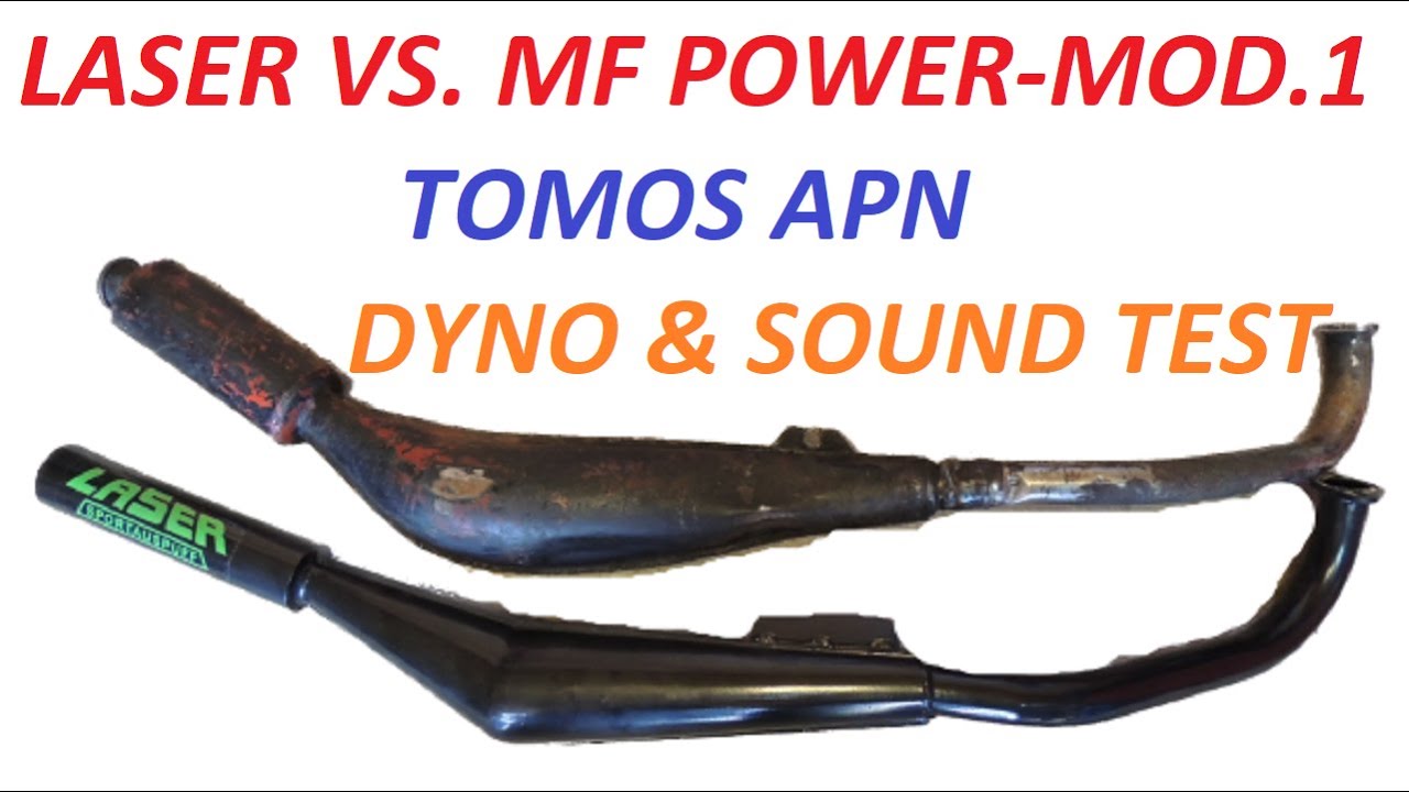 TOMOS APN 50cc LASER in MF POWER AUSPUH IZPUH TUNING, DYNO TEST, puch maxi, TESTBANK