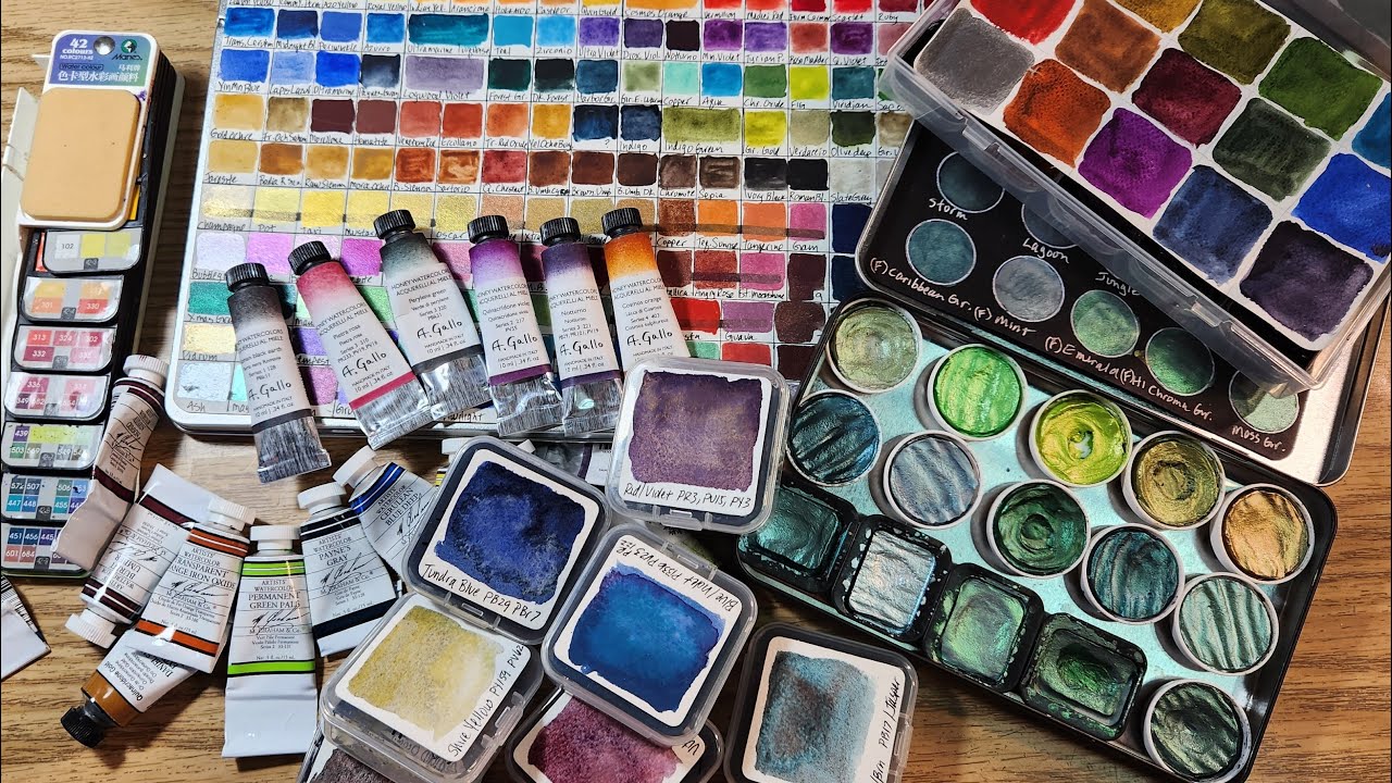 All My Art Supplies! Part 2, Traditional, Metallic and Iridescent Watercolors