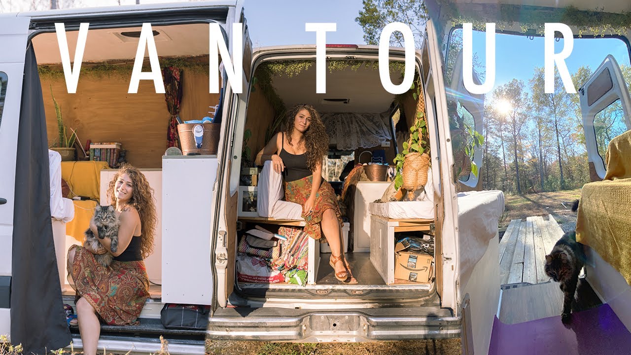 VAN TOUR // Solo Female Van Life With Cat!