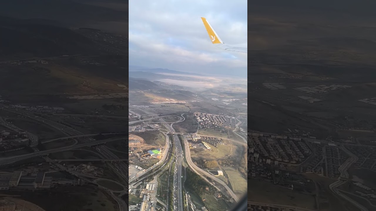 Beautiful february takeoff from Sabiha Gokcen International airport Istanbul Turkey