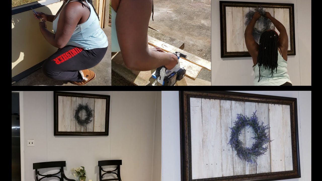 REPURPOSED PALLET WOOD PROJECT||DIY PALLET WOOD WALL DECOR|| DIY RUSTIC WOOD DECOR|| RECYCLE♻️