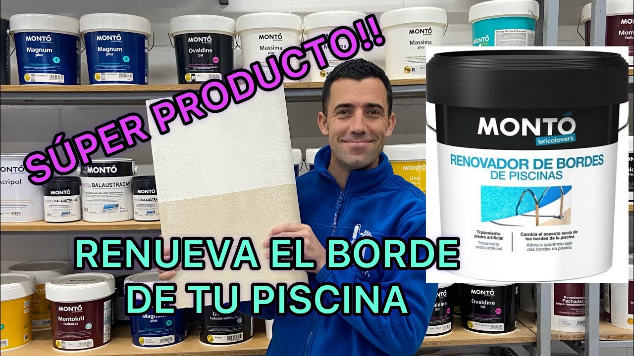 Renovador borde de piscina de @MontoPinturas ​@tiendasmonto9693 pintura para piscina, PINTAR BORDE