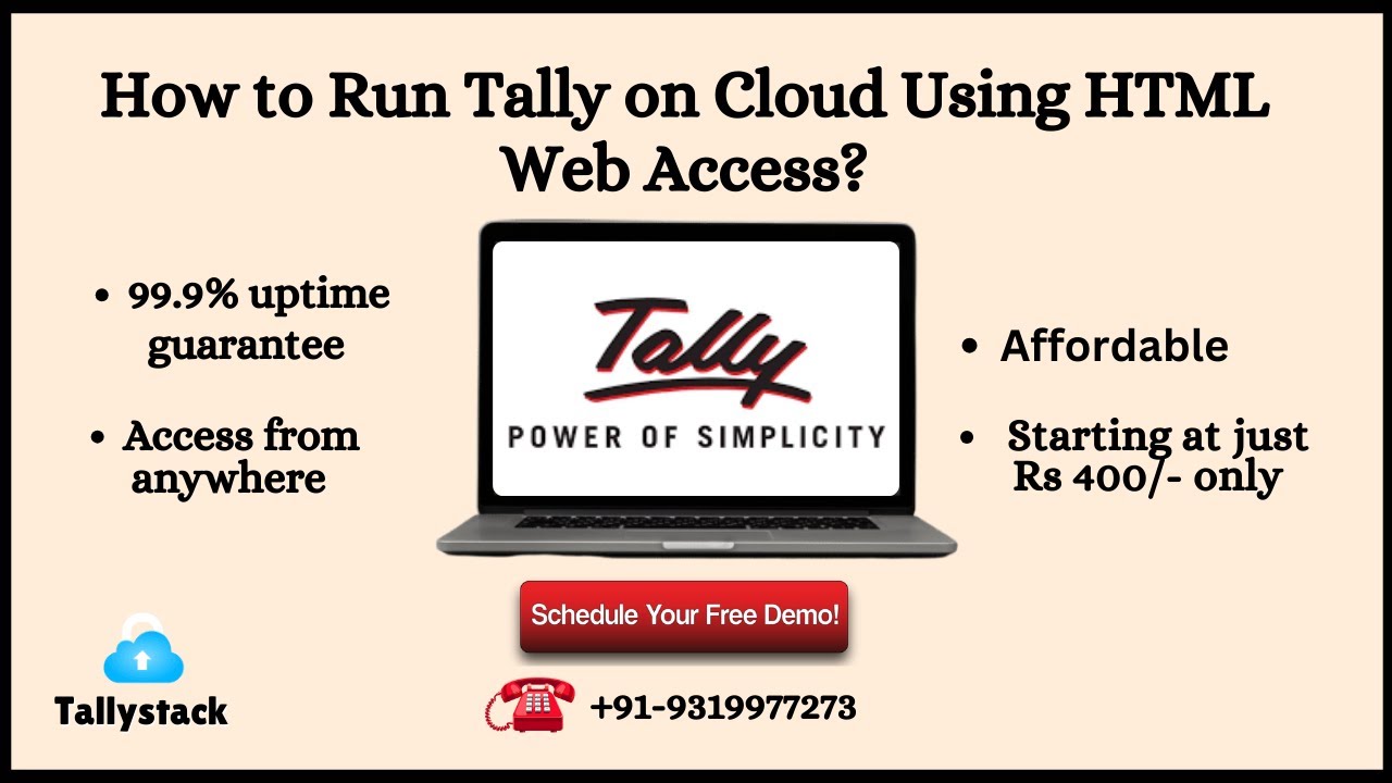 How To Run Tally on Cloud Using HTML Web Access ? | Step-by-Step Guide | Tallystack