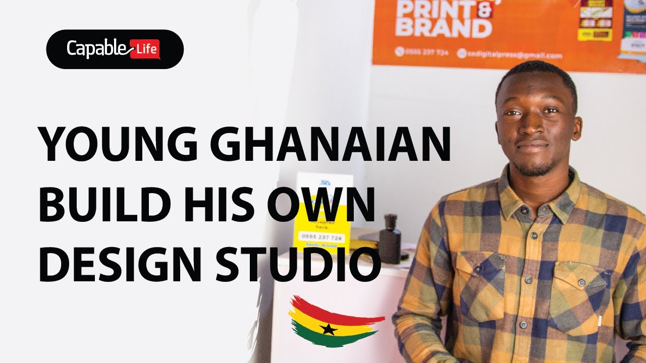 Youngest Ghanaian | Graphic Designer Who Built His Own Studio