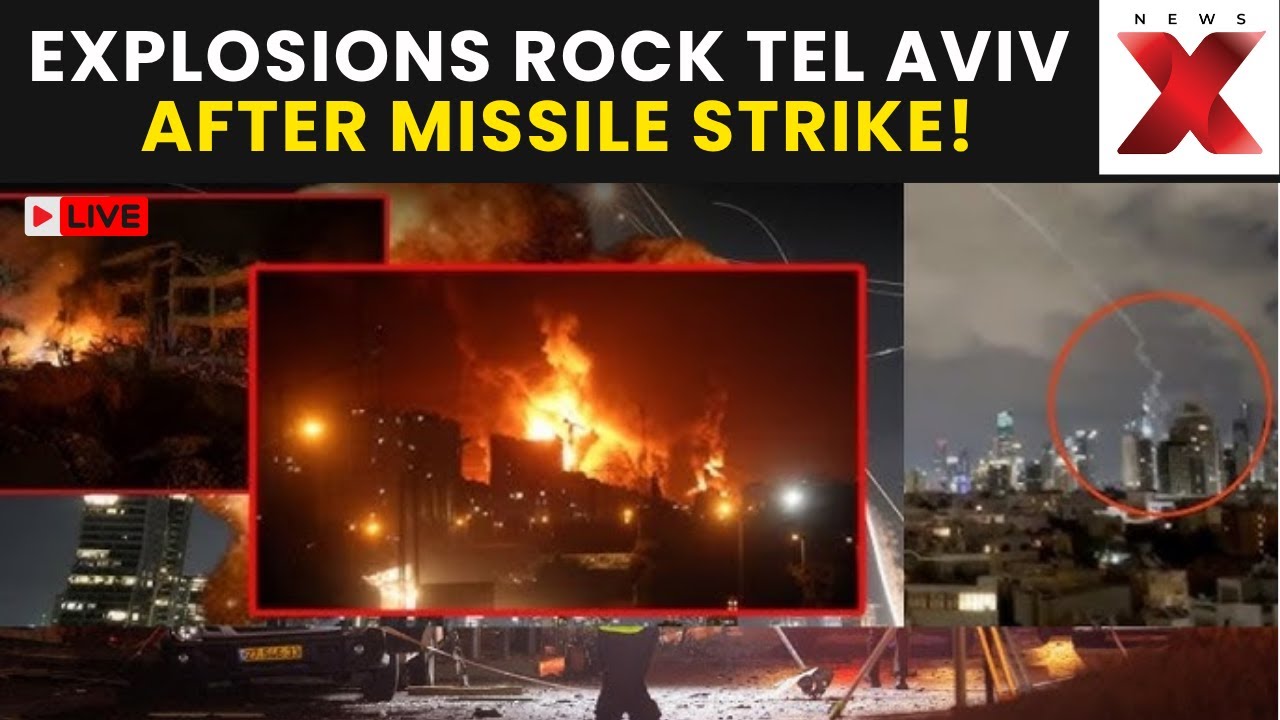 איראן תוקפת את ישראל בשידור חי | פיצוצים אדירים זעזעו את תל אביב לאחר שיגור טילים בישראל הלילה