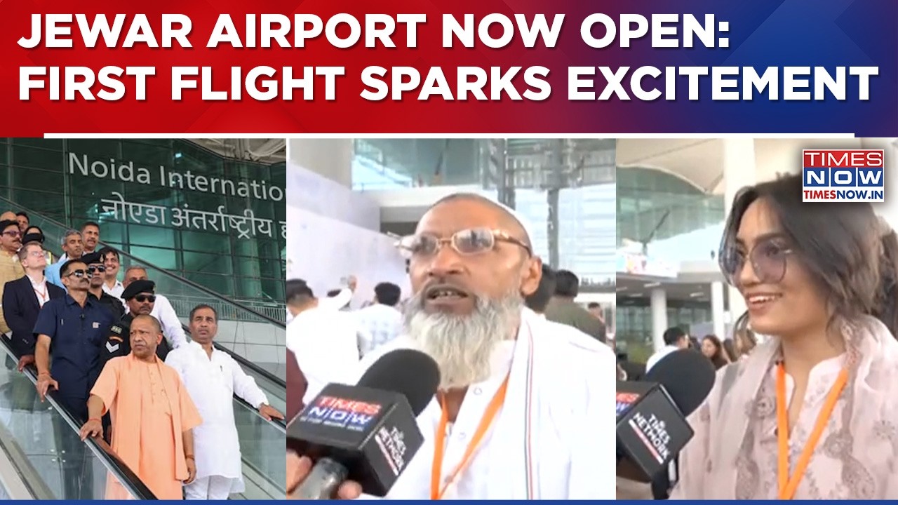 Noida Jewar International Airport Now Operational | Historic First Flight Draws Reactions | Watch