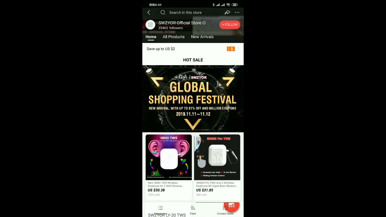 Aliexpress 1111 global Festival Best sales i9000 tws i90000 pro i90000 max