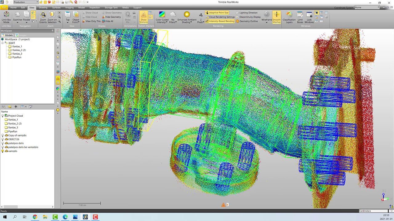 Trimble RealWorks: pipe modeling