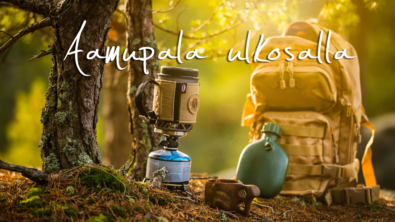 Aamupala ulkosalla - Retkipaikka