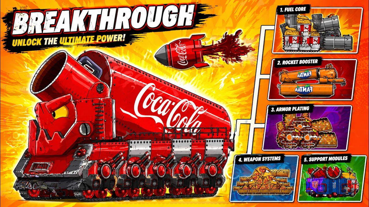 Food and Drink War Coca vs KFC Million Dollar Prize! | Cartoons About Tanks | TankAnimations